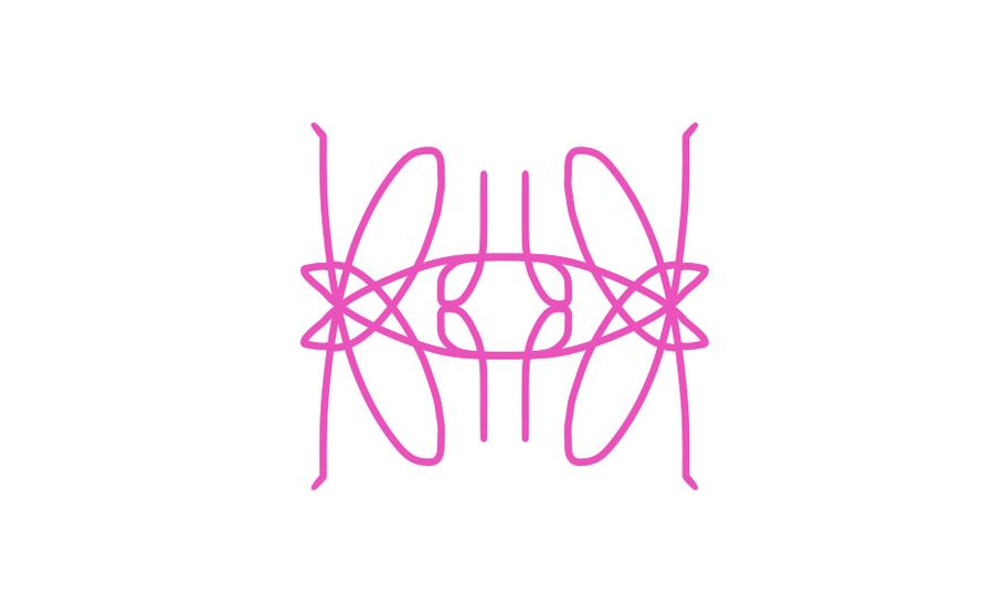 Symmetrical pink line pattern