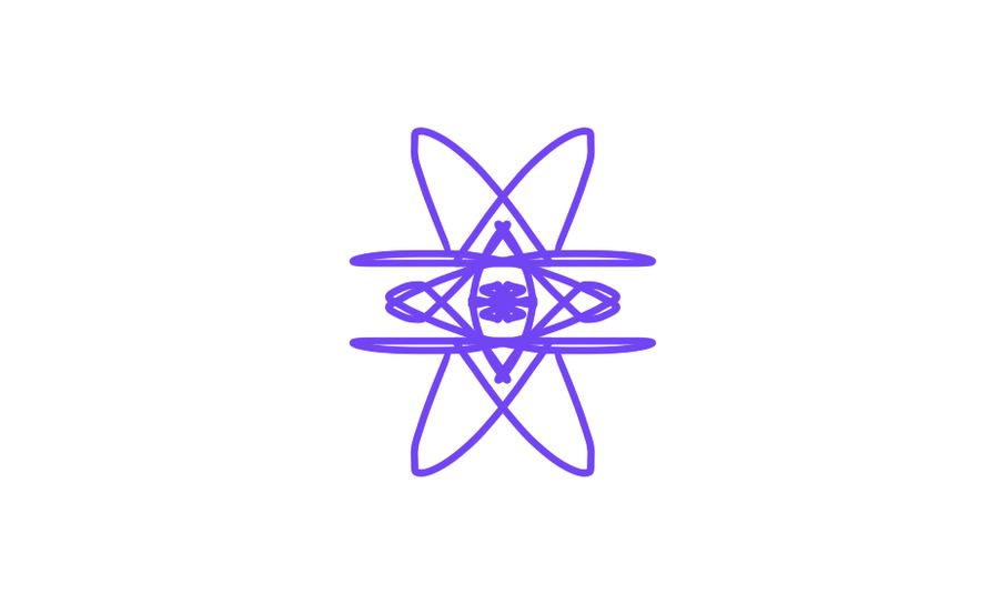 Symmetrical purple line pattern