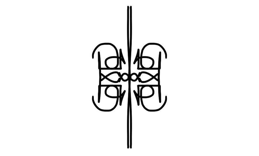Symmetrical black line pattern